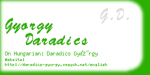 gyorgy daradics business card